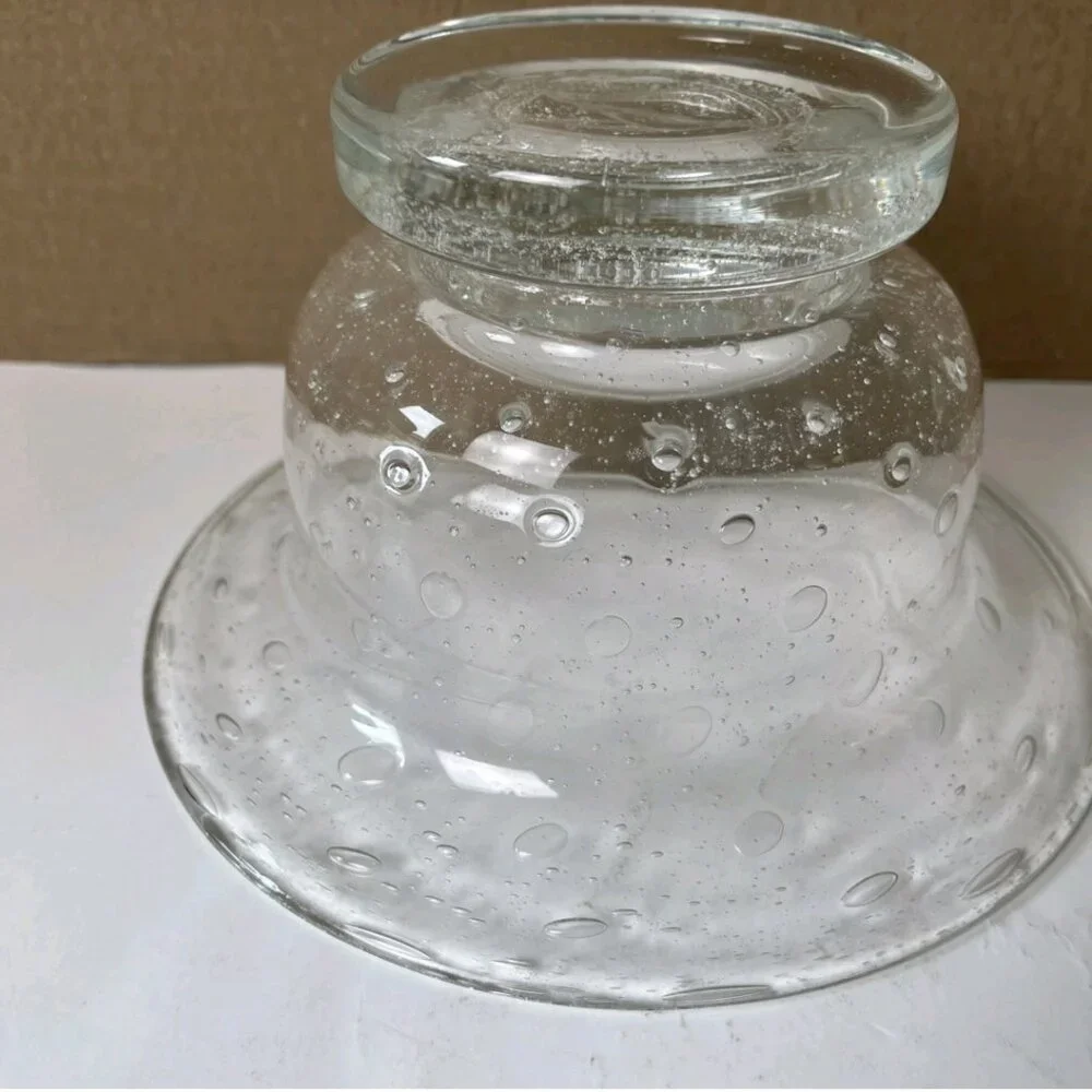 Southern Living at Home Tiny Bubbles Bella Luna Glass Pedestal Bowl 8”